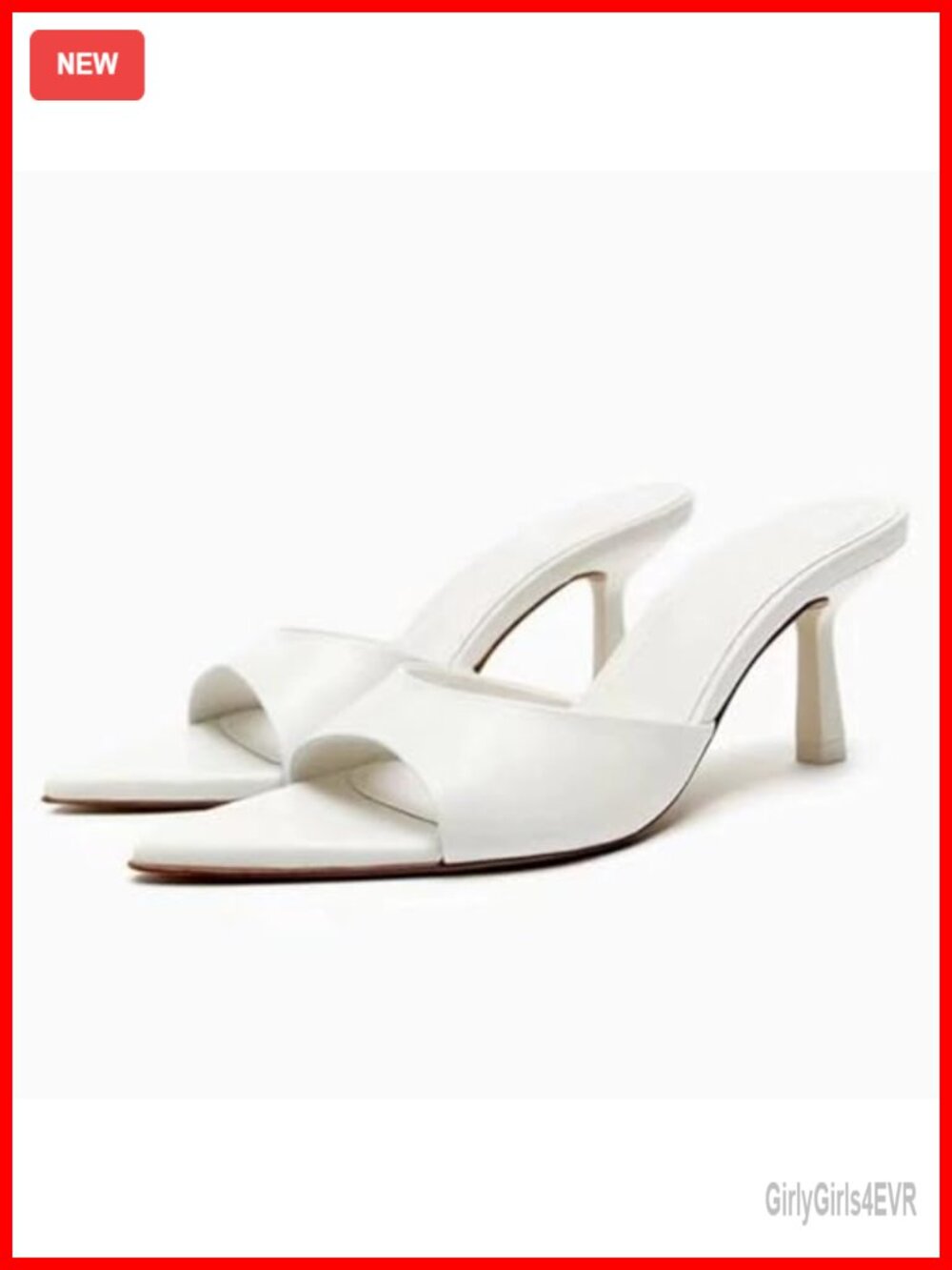 Metallic Slip On Kitten Heel Mules Backless Open Toe Formal Shoes